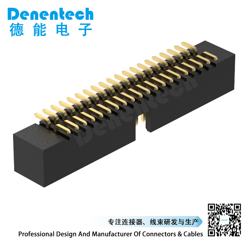 Denentech factory outlet 1.27MM H4.9MM dual row straight SMT box header